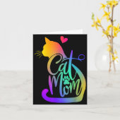 Carte Maman de chat Amoureuse de chat Maman Maman Maman (Fleur jaune)