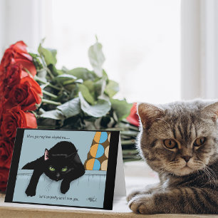 Carte Maman de chat la plus géniale drôle noire Mère Fêt