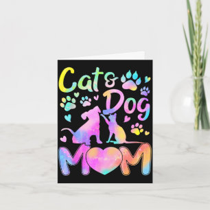 Carte Maman de chat maman de chien fille femmes fête des