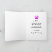 Carte Maman de chien de la fête des mères de chien (Intérieur)
