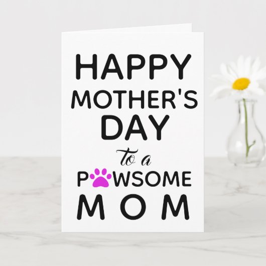 Carte Maman de chien de la fête des mères de chien (Petite plante)