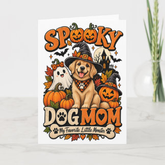 Carte Maman de chien effrayant Halloween Mignon Squelett