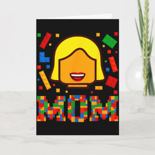 Carte Maman de famille maître constructeur construisant 
