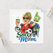 Carte Maman de foot drôle  (Devant/Arrière en situation)