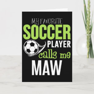 Carte Maman de foot - Mon joueur préféré m'appelle