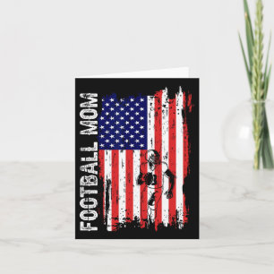 Carte Maman de football Drapeau américain Maman patrioti