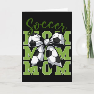 Carte Maman de footballeur Coquette Nœud Mignonne Sœur T