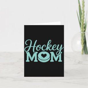 Carte Maman de hockey Femme Joueuse de hockey sur glace 