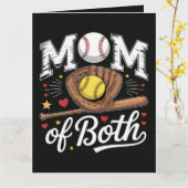 Carte Maman de jour de match de baseball et softball (Fleur jaune)