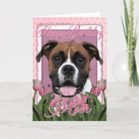 Maman de joyeux anniversaire - boxeur - Vindy