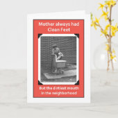 Carte Maman de la bouche sale (Fleur jaune)