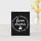 Carte Maman de la ferme Travailleuse Dévouée Chèvre Poul (Fleur jaune)