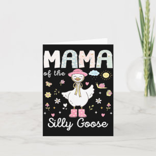 Carte Maman de la petite oie idiote fille de 1er anniver