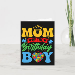 Carte Maman De L'Anniversaire Garçon Autisme Aimer Coeur