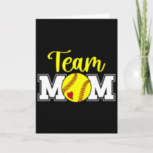 Carte Maman de l'équipe de softball appréciée Maman de s