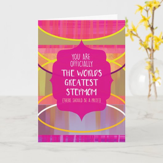 Carte Maman de l'étape la plus cool du monde (Fleur jaune)