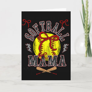 Carte Maman de softball Coquette Jour de match de softba