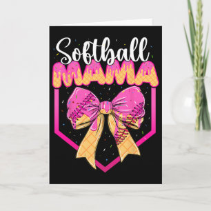 Carte Maman de softball Goutte Crème Glacée Goutte Saupo