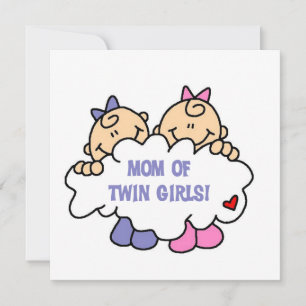 Carte Maman de T-shirts et cadeaux Twin Girls