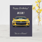 Carte Maman de voiture classique Vous êtes un Anniversai (Fleur jaune)