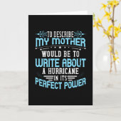Carte Maman - Décrire Mère est comme un ouragan (Fleur jaune)