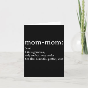 Carte Maman Définition Cadeau Grand-mère Maman Fête des