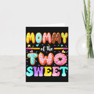 Carte Maman des deux doux gâteaux en forme de donut pour