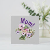 Carte Maman ! Des fleurs ! (Debout devant)