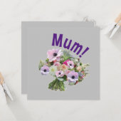 Carte Maman ! Des fleurs ! (Devant/Arrière en situation)