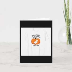 Carte Maman d'Halloween enceinte, son petit citrouille a