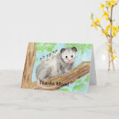 Carte Maman d'opossum (Fleur jaune)
