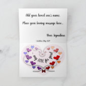 Carte Maman douce avec Coeurs et Papillons (Intérieur)