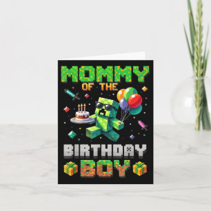 Carte Maman du garçon d'anniversaire Vidéo Party Gamer P