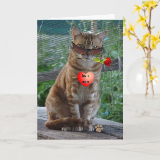 Carte maman du luv u (Fleur jaune)