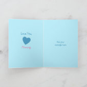 Carte Maman du petit garçon Photo d'anniversaire (Intérieur)