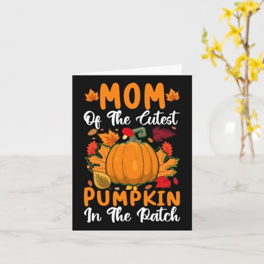 Carte Maman du plus mignon citrouille dans le patch citr (Fleur jaune)