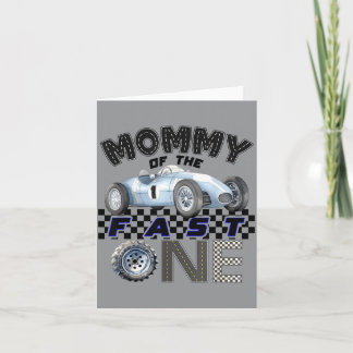 Carte Maman du rapide Anniversaire 1er Voiture de course
