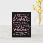 Carte Maman D'Un Enfant Diabète T1D (Fleur jaune)
