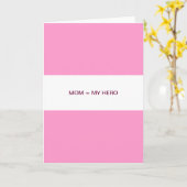 Carte Maman égale mon héros (Fleur jaune)