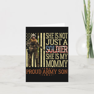 Carte Maman est un héros soldat - Fils de l'armée fier M