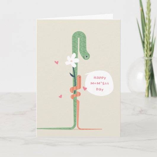 Carte Maman et bébés serpents (Devant)