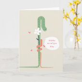 Carte Maman et bébés serpents (Fleur jaune)