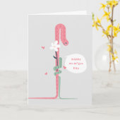 Carte Maman et bébés serpents (Fleur jaune)