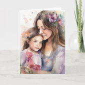 Carte Maman et fille | Fête des mères (Devant)