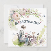 Carte Maman et Fille Tea Party (Devant)