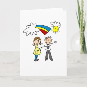 Carte Maman et papa à être T-shirts et cadeaux