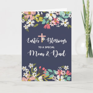 Carte Maman et papa Bénédiction de Pâques du Christ ress