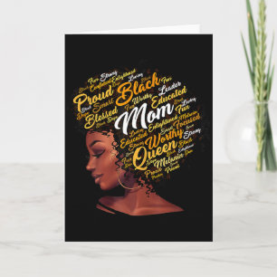 Carte Maman femme noire afro-américaine bonne fête des m