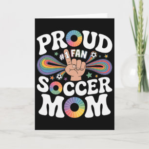 Carte Maman fière de footballeur Support enthousiaste po