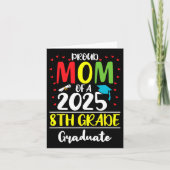 Carte Maman fière drôle d'un élève de 8e année diplômé d (Devant)